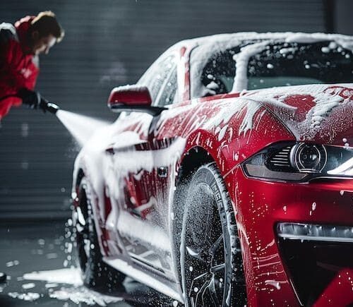 Car getting from handwash