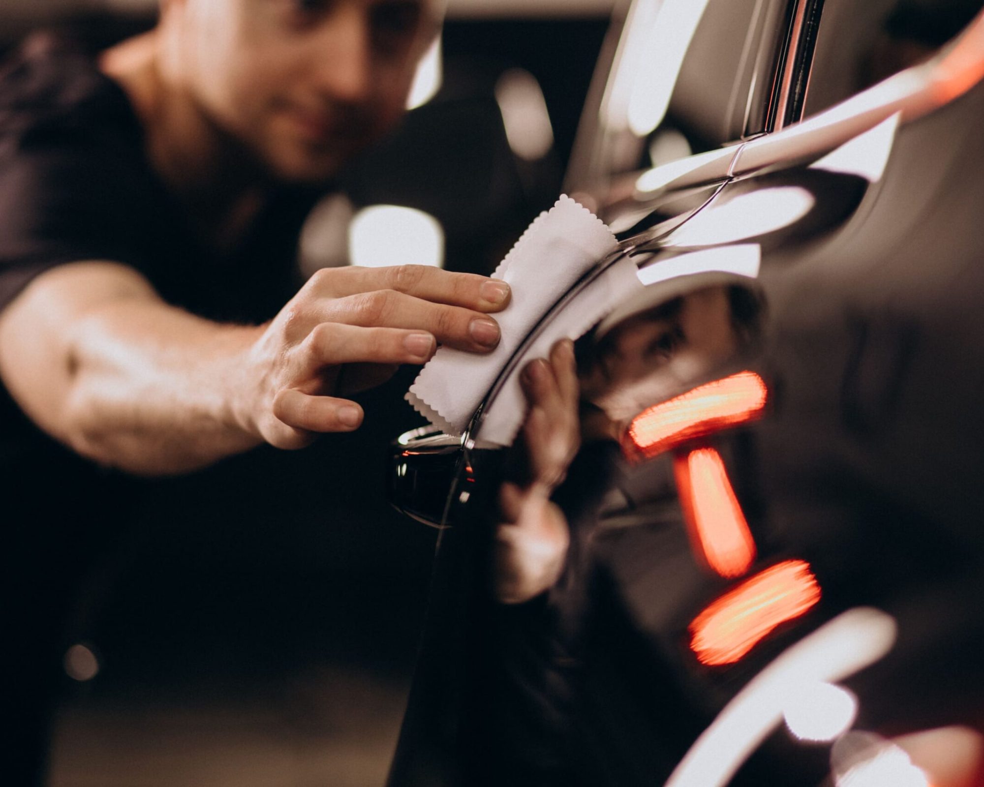 Car getting ceramic coated